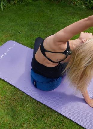 Килимок для йоги та фітнесу + чохол 4yourhealth fitness yoga mat 0095 (180*61*1см) фіолетовий7 фото
