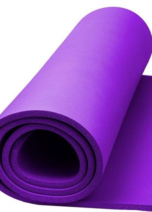 Килимок для йоги та фітнесу + чохол 4yourhealth fitness yoga mat 0095 (180*61*1см) фіолетовий2 фото