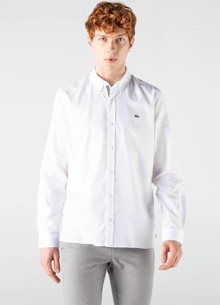 Класична сорочка lacoste classic slim fit shirt white