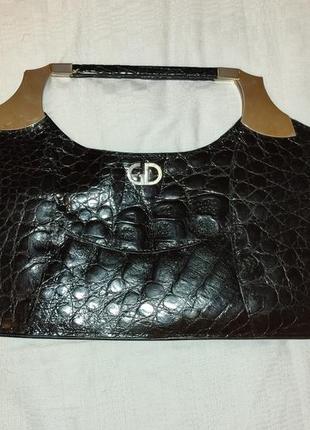 Сумка  натуральної шкіри крокодила, алігатора в стилі christian dior.вінтаж.