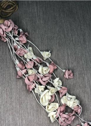 Кисть подвеска для штор плетёные цветы. декоративные подхваты для штор в виде цветов 1шт10 фото
