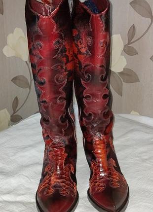 R&renzi демісезонні чоботи з натуральної шкіри пітона,змії і поні.