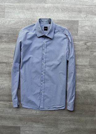 Hugo boss сорочка чоловіча сіра l оригінал смугаста