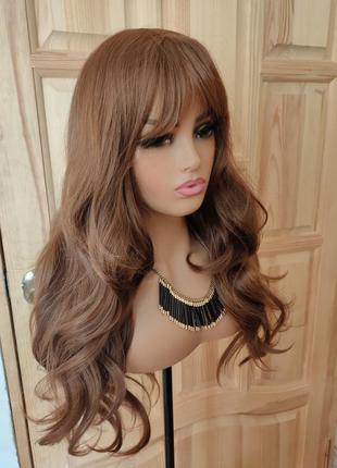 Парик натуральный русый цвет эффект натуральных волос