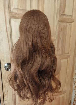 Парик натуральный русый цвет эффект натуральных волос