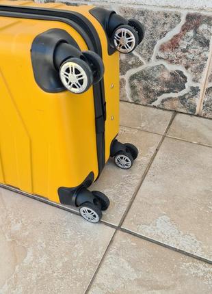 Прочный надежный чемодан mcs turkey 🇹🇷 желтый7 фото