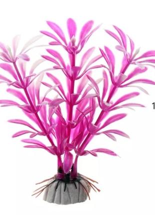 Штучні рослини в акваріум рожеві - висота 12см, пластик