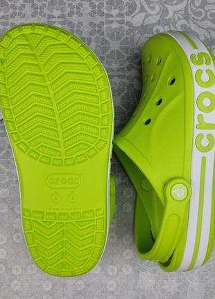 Крокс баябенд лайм crocs bayaband clog lime punch/white4 фото