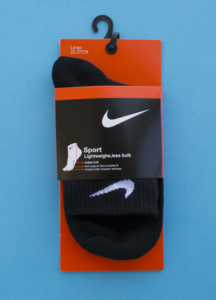Шкарпетки nike носки mid середні чорні щільні унісекс підійдуть для тренувань та спорту