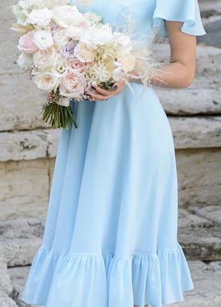 Сукня блакитна українського бренду gercogova