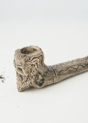 Трубка курительная коллекционная череп-борода4 фото