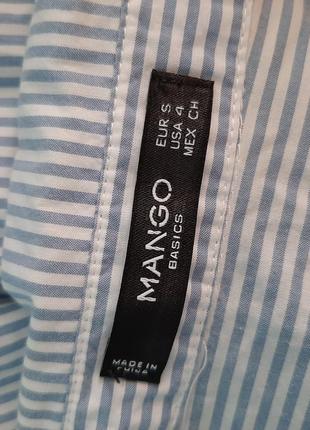 Mango котонова сорочка в смужку5 фото