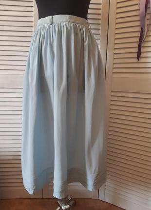 Шелковая, легкая юбка миди, премиум бренд, винтаж escada2 фото