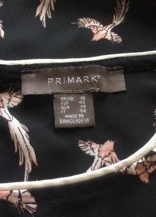 Чорна блуза принт primark3 фото