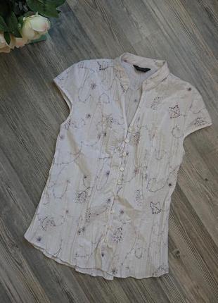 Хлопковая летняя женская блуза блузка блузочка футболка р.s/m4 фото
