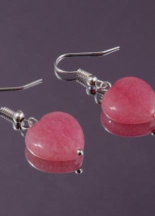 Серьги из натурального халцедона