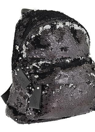 Рюкзак молодіжний "yes" 557655 з паєтками gs-03 "black"