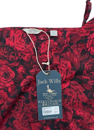 Красивый топ в розы на тонких бретельках jack wills, xl5 фото