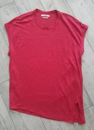 Блуза футболка свободного кроя из натурального льна isabel marant etoile2 фото