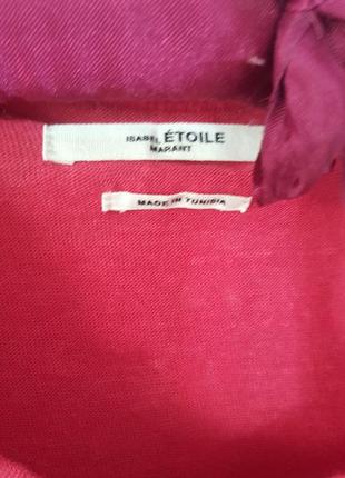 Блуза футболка свободного кроя из натурального льна isabel marant etoile6 фото