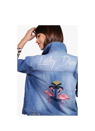 Джинсова куртка, сорочка з вишивкою