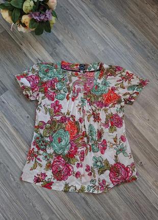 Летняя легкая женская блуза блузка футболка р.44/46 блузочка