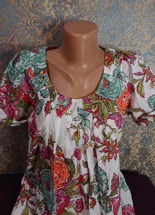 Летняя легкая женская блуза блузка футболка р.44/46 блузочка3 фото