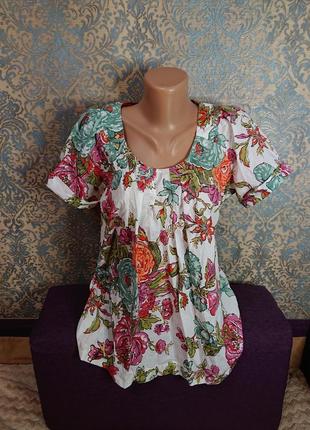 Летняя легкая женская блуза блузка футболка р.44/46 блузочка4 фото