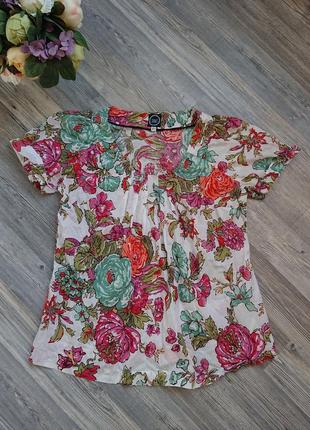 Летняя легкая женская блуза блузка футболка р.44/46 блузочка5 фото