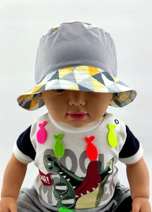 Панама детская 48, 50, 52, 54 размер хлопок панамка головные уборы