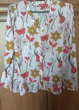 Натуральна легка блузка на жарке літо/розмір 12./l