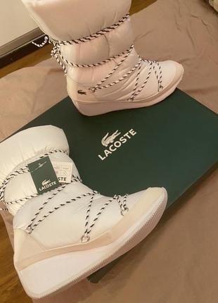 Стильні зимові чоботи lacoste оригінал зі змінними шнурками 39, 38, 37, 40 р2 фото