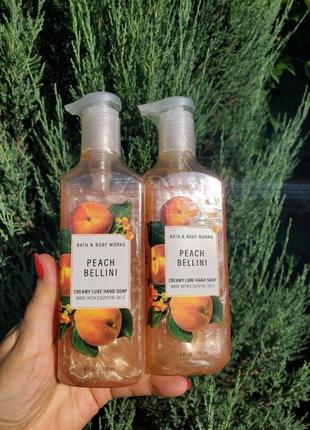 Гелеве мило bath and body works солодкий персик гель для рук peach bellini4 фото