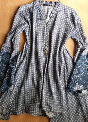 Туніка з вишивкою в етнічному стилі khaadi