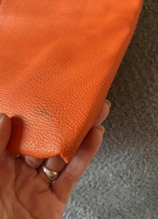 Оранжева сумка//сумка с длинной ручной7 фото