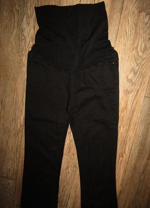 Чорні штани р-р 34-36 для вагітних2 фото