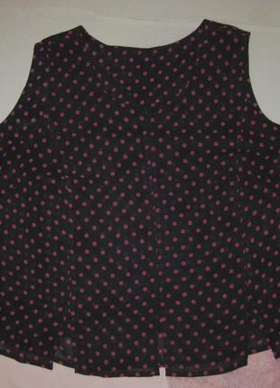 Удобная классическая легкая шифоновая блузка безрукавка майка 22us wille км1135 супер большой размер6 фото