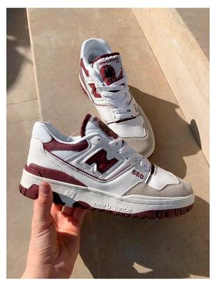 Кросівки жіночі new balance 550 бордові / кросівки жіночі нью баланс бордові кроси