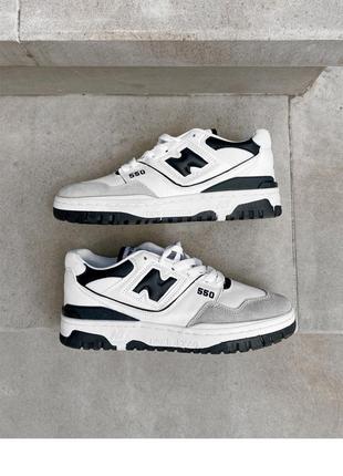 Кросівки жіночі new balance 550 білі чорні / кросівки жіночі нью баланс білі чорні кроси