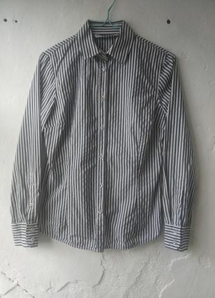 Женская рубашка zara в полоску 28 размер м