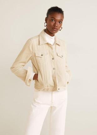 Вельветовая короткая куртка, рубашка бежевого цвета от mango, zara🔥1 фото
