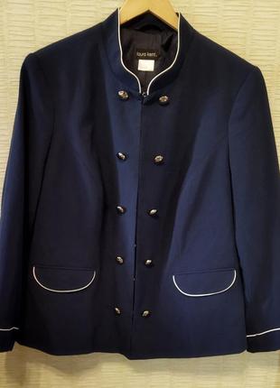 Стильный синий жакет пиджак немецкий бред laura kent