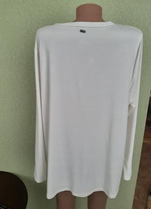 Блузка- лонгслив из комбинированой ткани большой размер батал5 фото