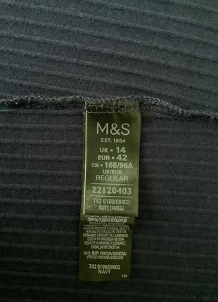 Синє плаття сукня рубчик m&s p.145 фото