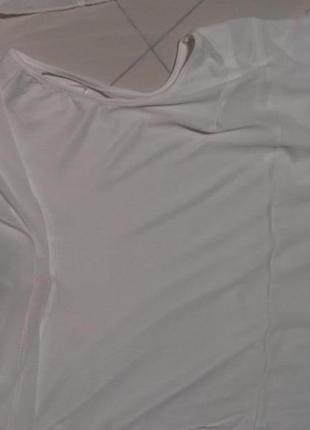 Белая свободная шифоновая блуза большого 24 размера3 фото