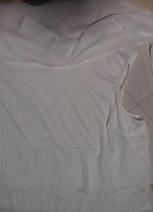 Белая свободная шифоновая блуза большого 24 размера4 фото