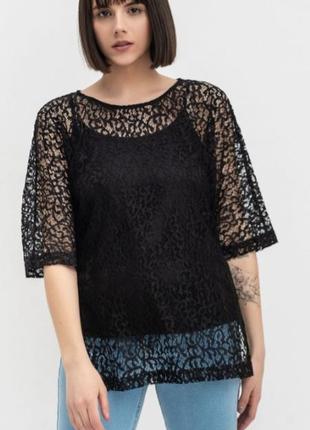 Классная ажурная блузка bon"a parte p.3xl