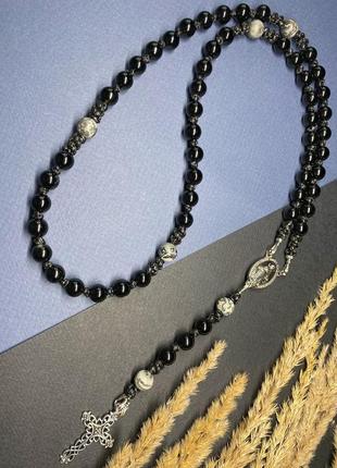 Розарій з агату та яшми