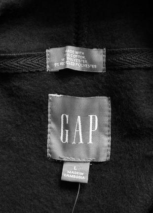 Худи gap fleece logo hoodie, triple black6 фото