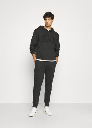 Худи gap fleece logo hoodie, triple black8 фото